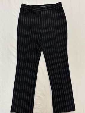 Ralph Lauren Black Pinstripe Dress Trousers